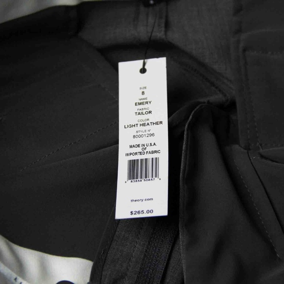 Theory Wide Leg Pants Gray 8 … - Picture 2 of 2